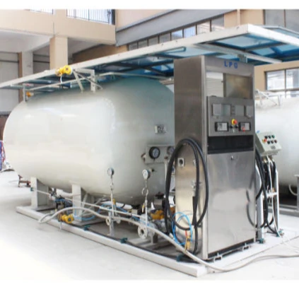 Высокое качество подвижные Lpg АЗС с дозатором и насосом LPG Skid установлен