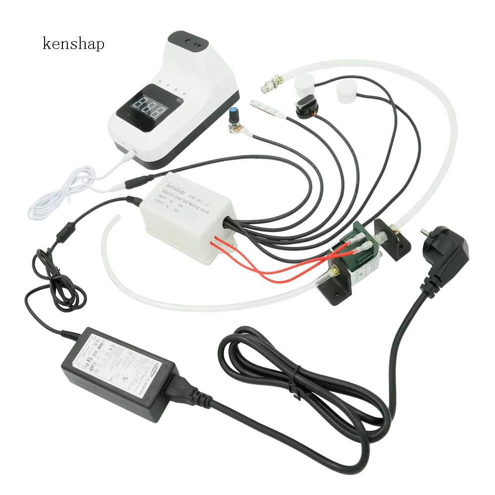 Hand washing disinfection dispenser infrared sensor with high and low liquid level sensor body temperature detection