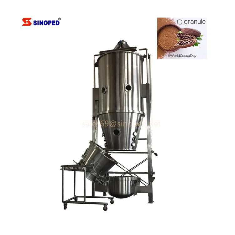SINOPED coco granule making machine used in food industry Fluid bed mixer granulator coater Dryer meet CE certificate