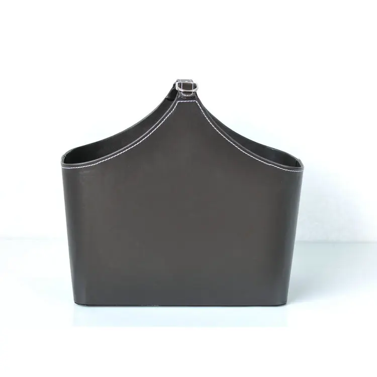 Gift Basket Leather Magazine Newspaper Holder Storage Organizer for Wine Flowers Fruits Candy,for Holiday Presents