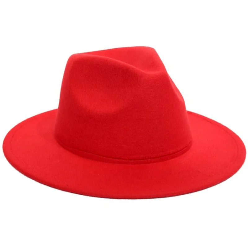 Custom men fashion wide brim jazz wool felt fedora trilby hat
