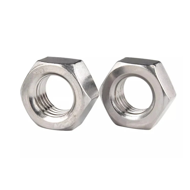 304 18-8 Stainless Steel DIN934 Left Thread Hex Nuts Hex Hexagon Nut Metric Nuts M5 M6 M8 M10 M12 M16 M18 M20 Left Hand Thread