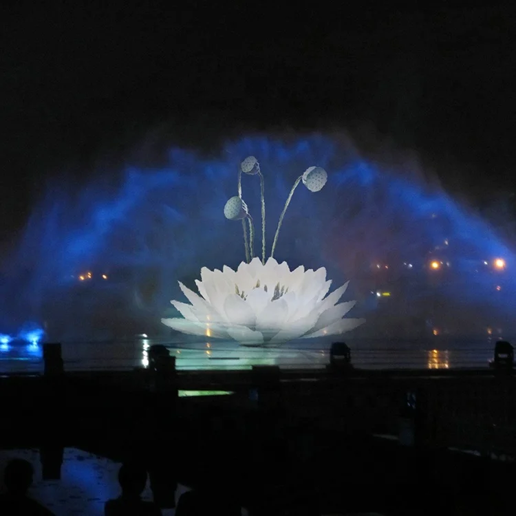 Outdoor Using Graphic Water Curtain Movie 3D Hologram Water Screen Fountain for Projection