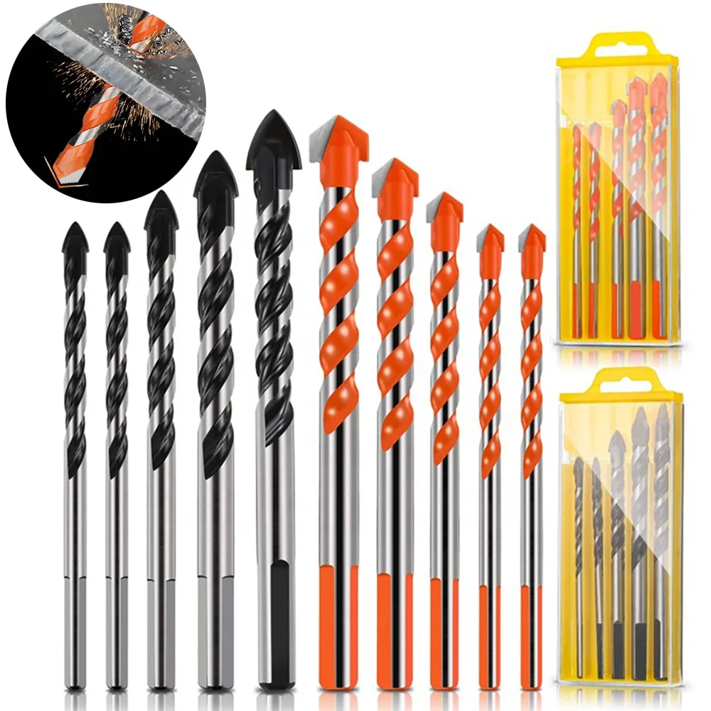 8-piece set 3/4/5/6/7/8/10/12Metal Tile Drill Bit Punching Hole Saw Drill  Ceramic Drill Bits