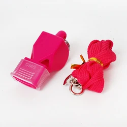 Wholesale Professional Cheap Customized Promotional Sport Referee Plastic Referee Whistle With Lanyard