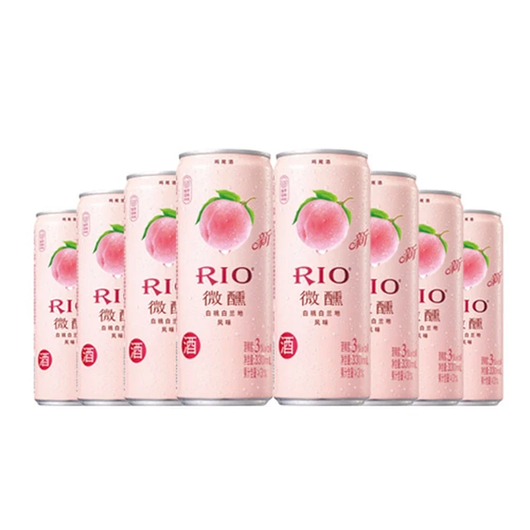 Hot Selling Premium Rio Tipsy White Peach Lactobacillus 330ml Premix