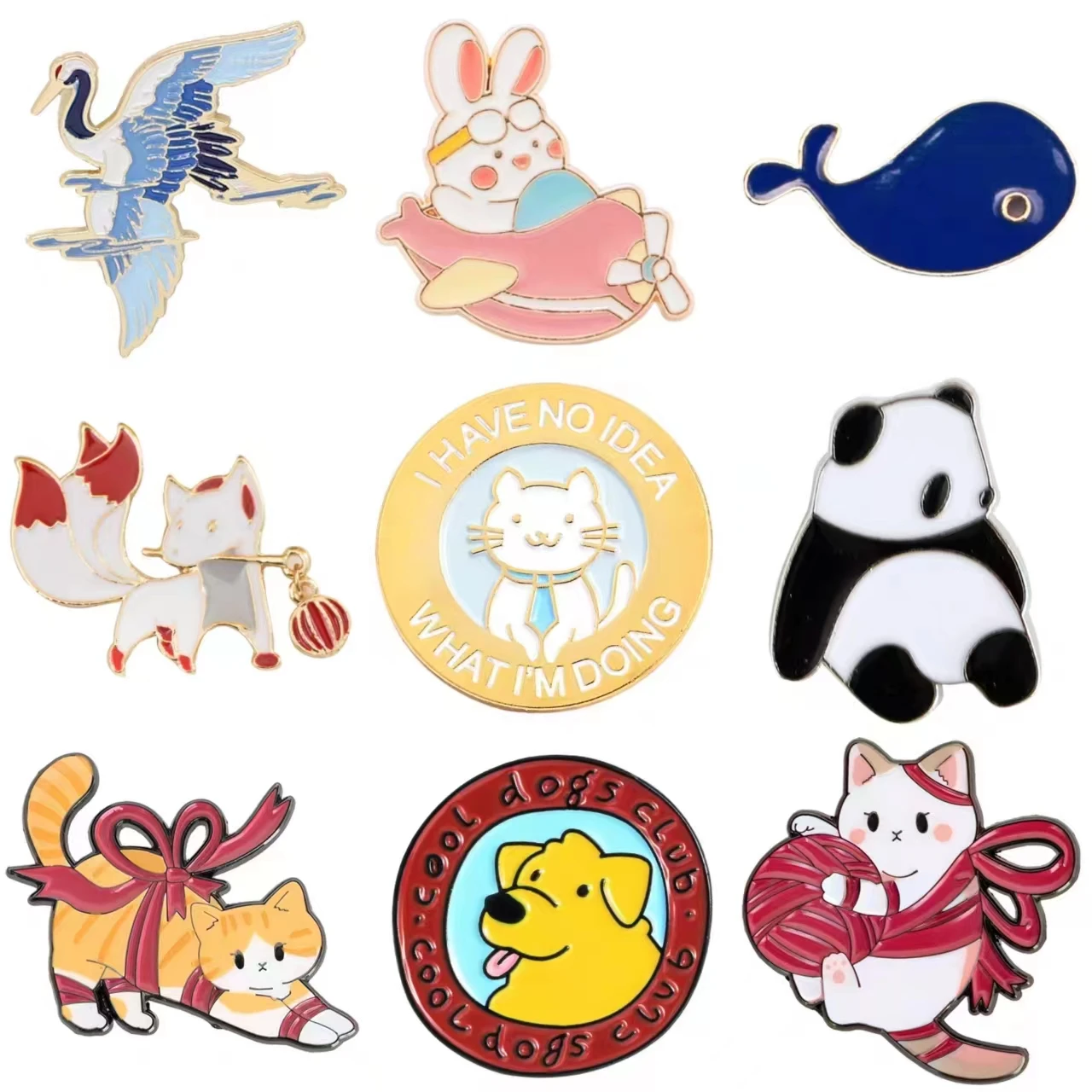 High Quality Rude Hype Beast Tiger Lion Animals Dyed Metal Enamel Pins