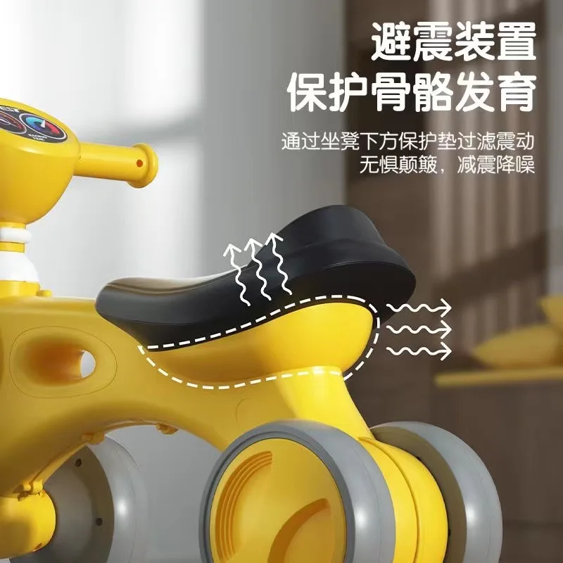 Best Selling Kids Factory Price Plastic Mini Foot Pushed Car for Kids Balance Bike Baby Walker Car With Music Light