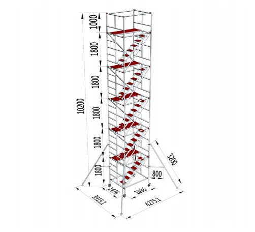 Aluminium Scaffold Tower Zarges Tt002 Teletower Aluminium Telescopic Scaffold Tower with Toeboards