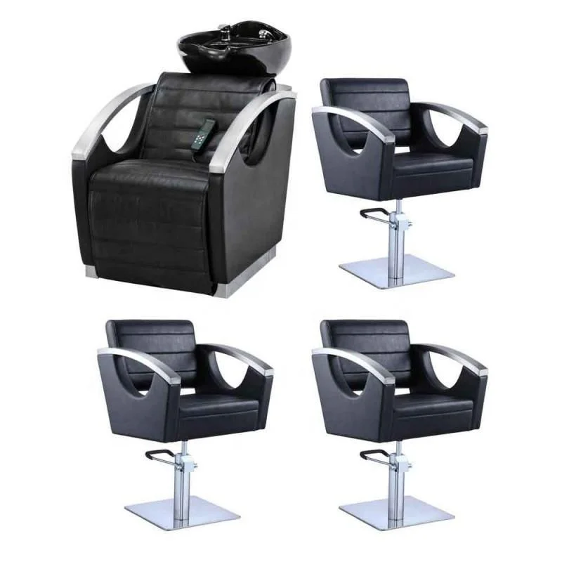 New Style Barber Grey back washing chair electric shampoo chair with massage