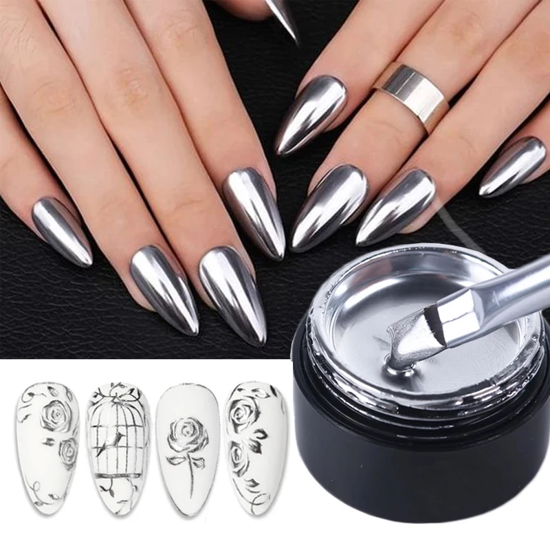 Low Moq Non-wipe Nail Gel Polish Full Color 5ml Soak-off Non-toxic Metallic Painting Gel