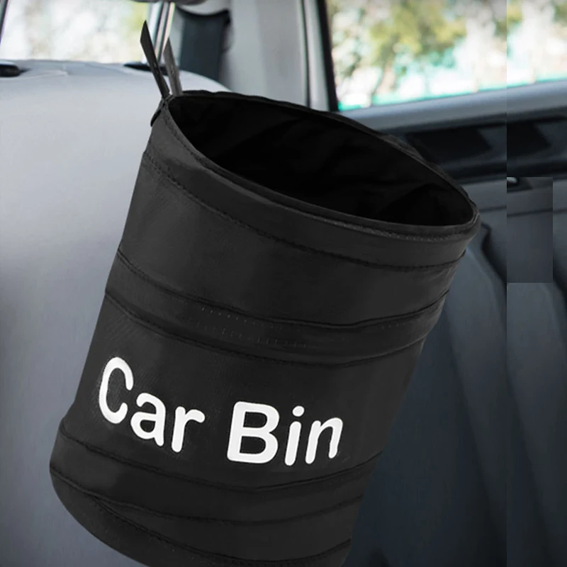 Processing customized folding trash can Mini foldable multifunctional hanging trash can car storage