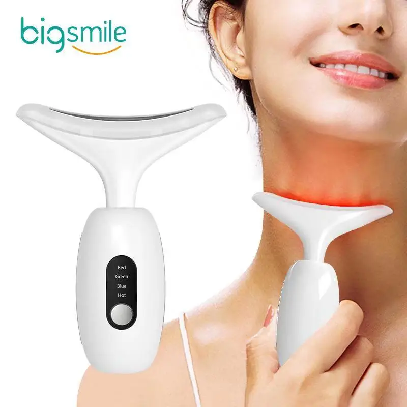 Hot products 2023 Neck Massage wrinkle removal Microcurrent Facial Massage Led Skin Tightening Device