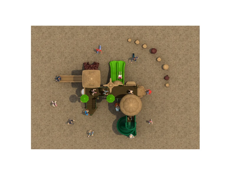 Factory Price Kindergarten Children Play Set Plastic Outdoor Playground Equipment with Slide for kids