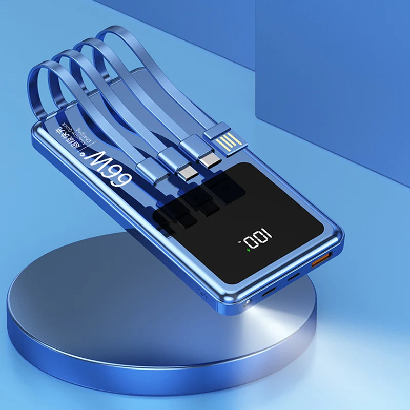 Multifunction Promotion Gift Fast Charge 66W Mobile Power Bank Large Capacity 20000 MA Small Portable Charging Powerbanks