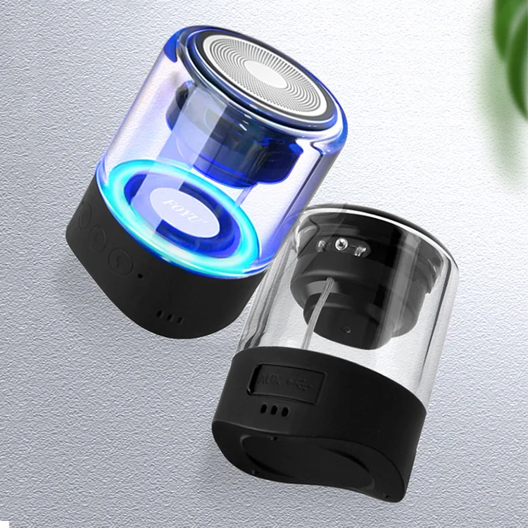 Magnetic Design Tws Connect Wireless Microphone Mini Surround Wireless Speaker Waterproof LED