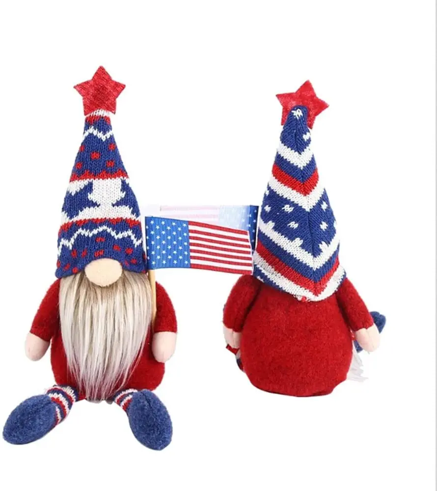 Independence Day party decorations creative Rudolph doll American flag faceless doll gift