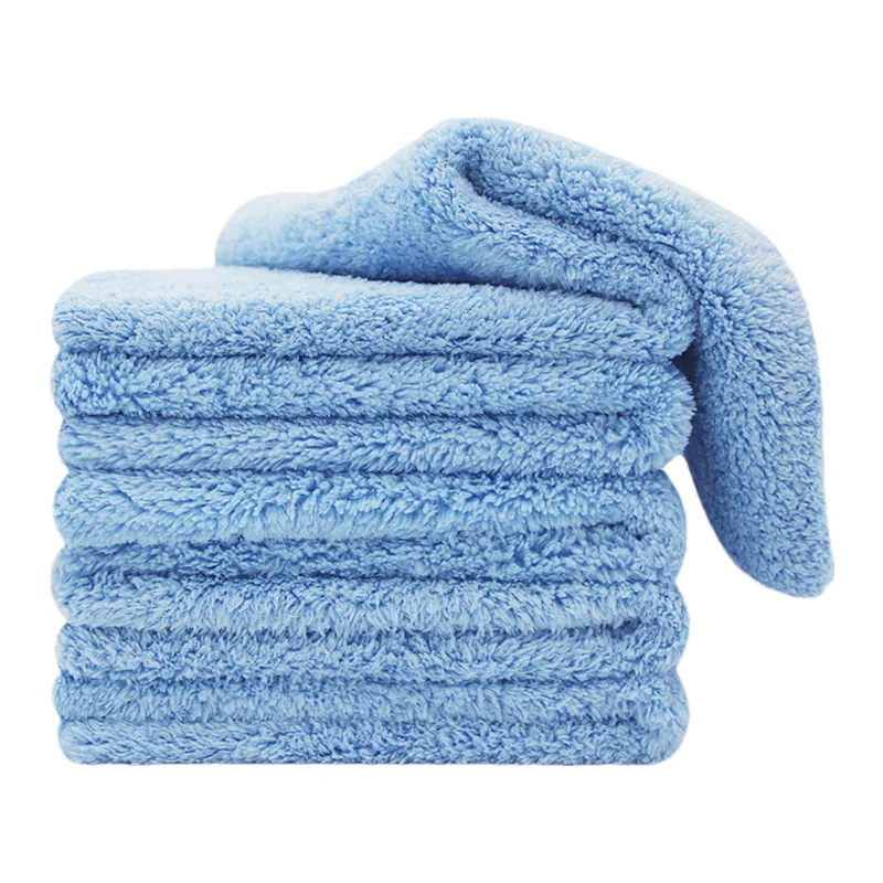 CX 1000 Gsm Ultrasonic Cut 40*40 Coral Velvet Pack Microfiber Cloth Towel