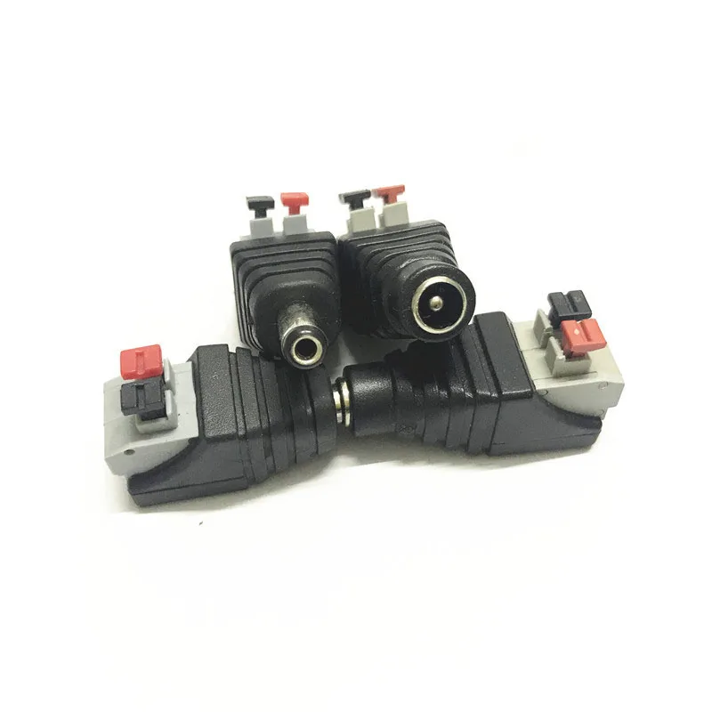 DC Power Connector Plug Male and Female DC Connector 5.5mm x 2.1mm Power Jack Plug Adapter Socket for Led Strip