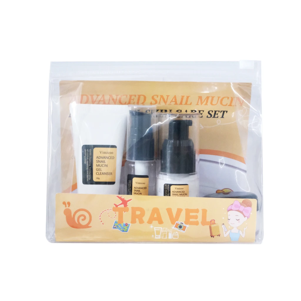 Korean Mini Skin Care Set 96% Snail Mucin Hyaluronic Acid Face Care Antiaging Anti Wrinkles Serum Cream Mask Skincare Set