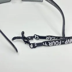 Fashion custom logo printing sunglasses mask cord lanyard neck strap with lobster clasp hook clip rubber loop