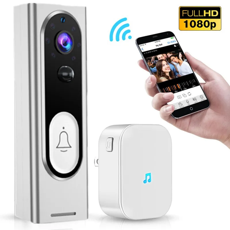720P/1080P Wi-Fi видео-дверной звонок Водонепроницаемый Беспроводной смарт-камера дверной звонок для квартиры ночного видения tuya Smart видео-дверной звонок