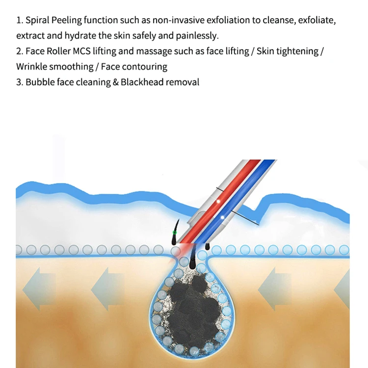 Multifunctional Facial Micro Family use Beauty Instrument Facial Cleaning Hydrodermabrasion Hydra Oxygen Facial Machine