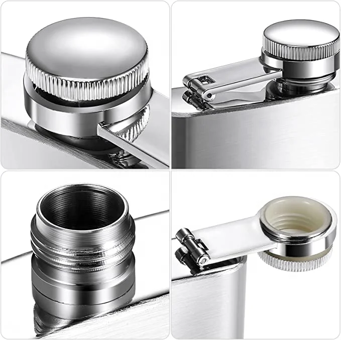 Hot selling 2 4 6 8oz  Whisky Wine Pot Bottle Portable Pocket Box Set Outdoor Stainless Steel Hip Flasks