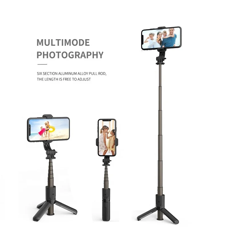 
2021 New 3 in 1 Mini Aluminum Wireless Bluetooths Selfie Stick Tripod with Remote Control for Smartphone 