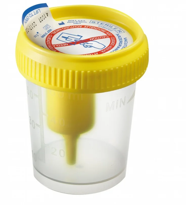 60ml Polypropylene Urine Collection Tube Bottle with Plug And Needle for Sterile Vacuum Tube  for ECBU