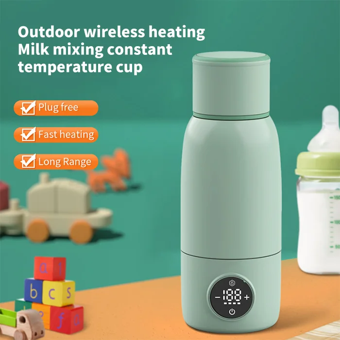 latest products 2024 usb rechargeable wireless baby milk warmer water heater 10000mAh Lithium battery power supply bottle warmer