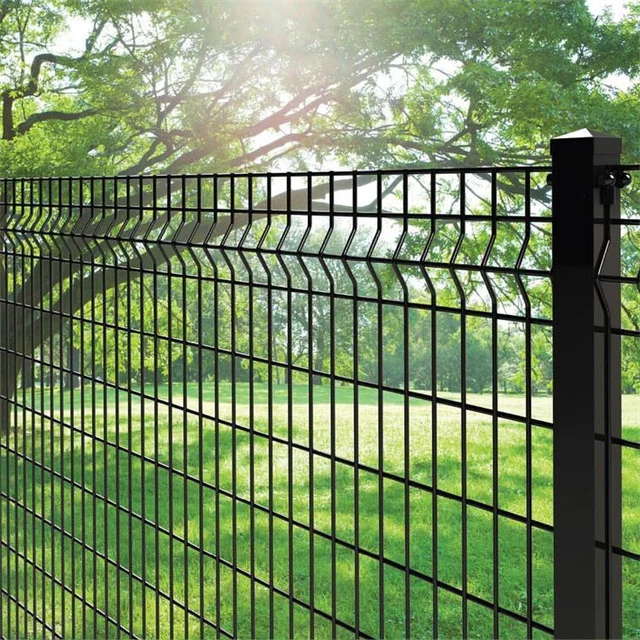 3D Curved Welded Wire Mesh Fence Panel Outdoor Metal Garden & Sports Fencing for Driveway Gates and Accessories
