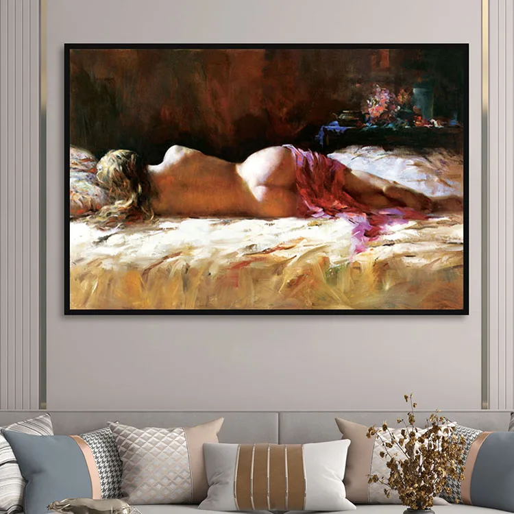 Modern Home Decor Wall Art Nude Art Painting Naked Beautiful Sex Girl Nude Art Oil Paintings By Number