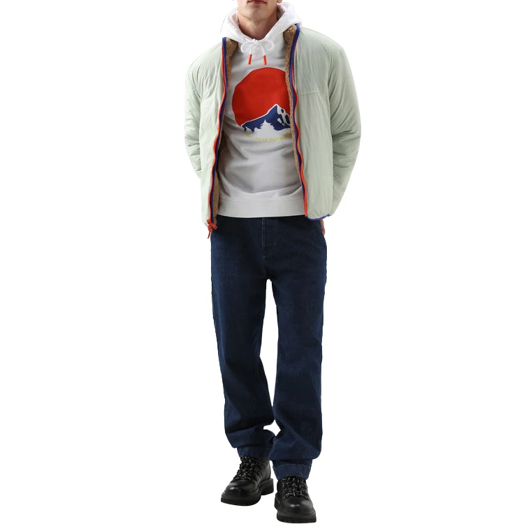 Customized Outerwear Thick Waterproof Reversible Jacket Custom Winter Sherpa Fleece Jackets For Men