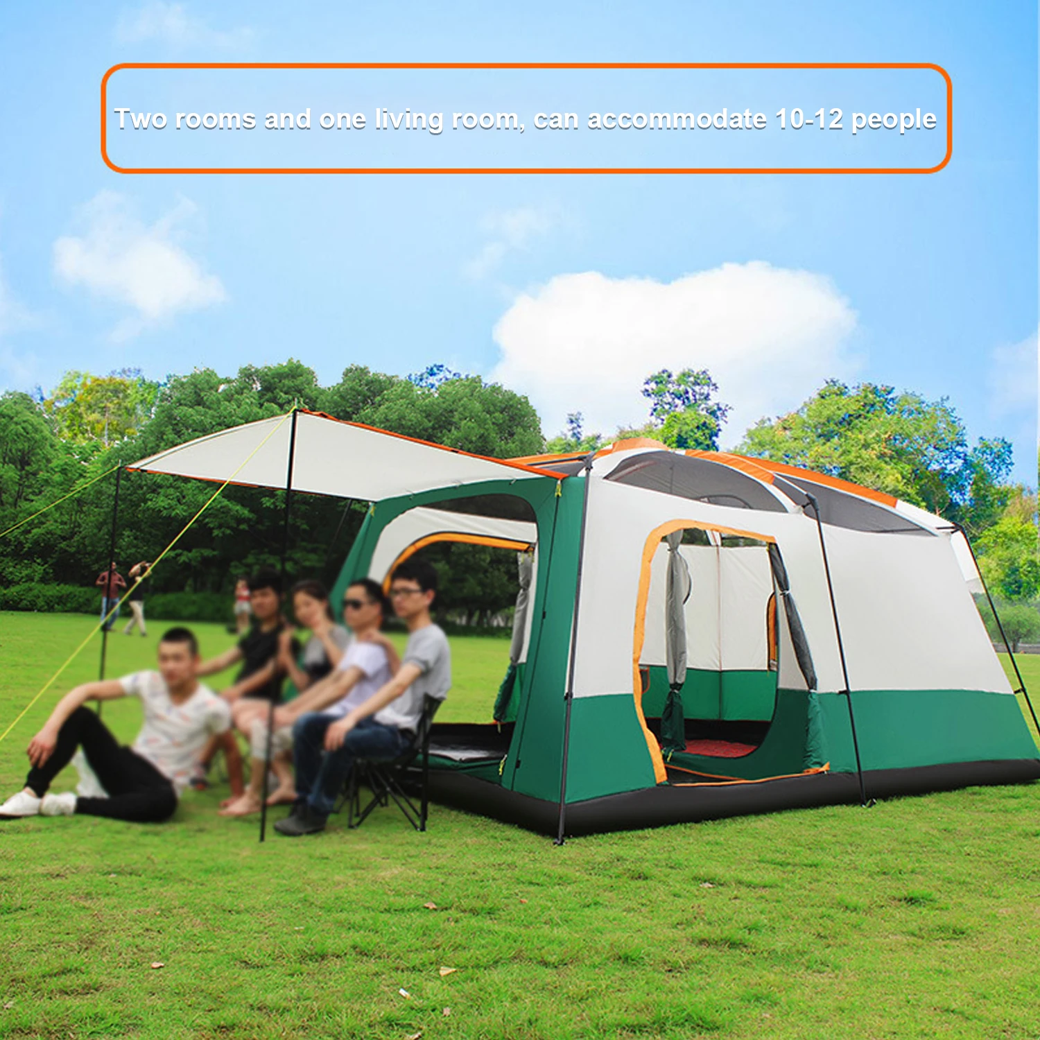 High Quality 8-12 Person Ultralight Extra Large Luxury Family Camping Tent Waterproof Outdoor Glamping Wholesale Tent With Logo