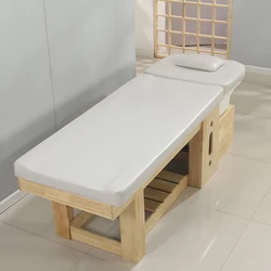 Factory Direct simple Style Hair Salon With solid wood Shampoo chair beauty salon bed