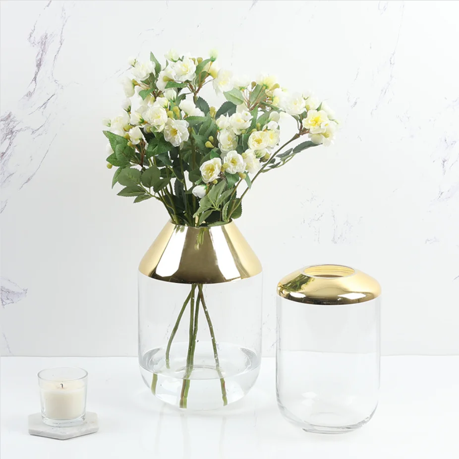 Wholesale crystal flower vase customized glass flower glass vase crystal flower vase