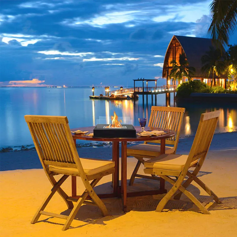 China Factory Ventless Indoor Outdoor Stainless Steel Decoration Fireplace