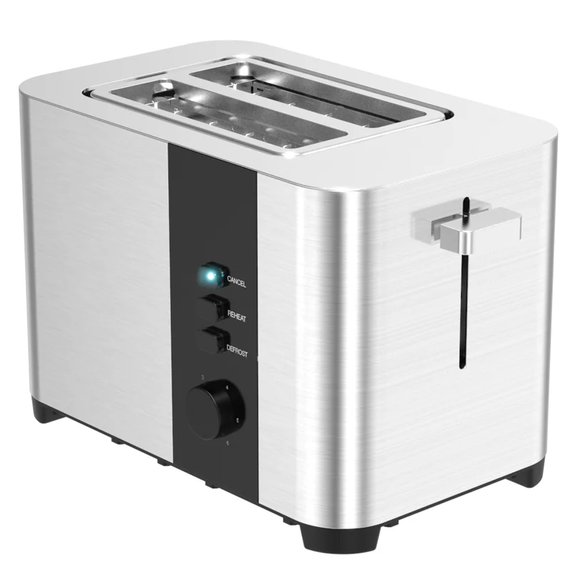 Manufacturer Customized Stainless Steel Toaster, Home 2 Slice Wide Slot Toaster OEM/ODM