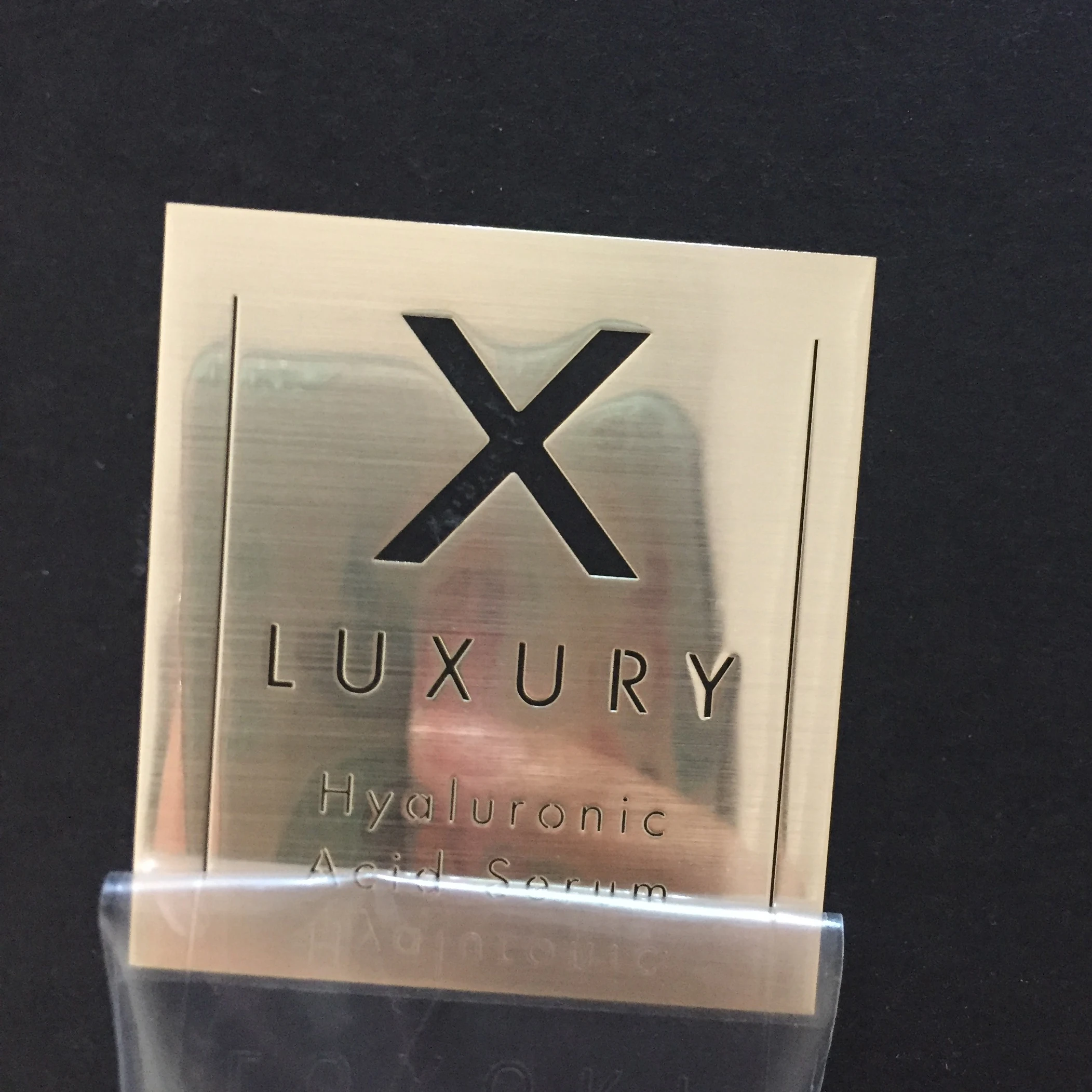 Waterproof Luxury 3D Solid Metal Transfer logo Gold Premium Perfume Bottle Metal Label