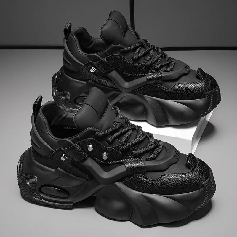 Trendy Torre Sports Casual Shoes Youth Cross-Border New All-Match Breathable Thick-Soled Stitching Increased Youth