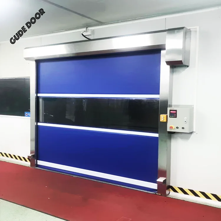 Modern Design High-Speed Steel Automatic Roll-Up Door PVC Fast Roller Shutter with Thermal Insulation Push Pull Open for Garages