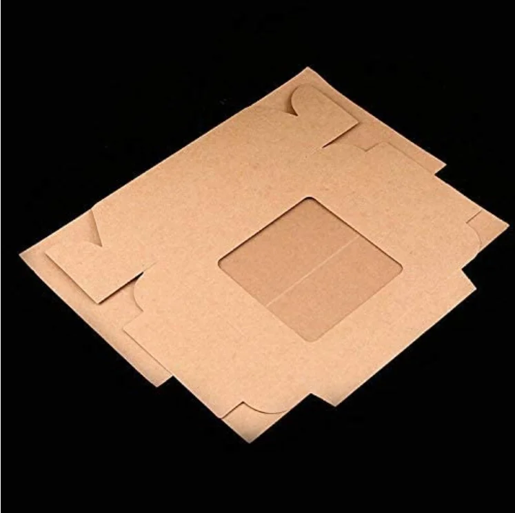 2 hole cupcake box kraft cardboard luxury bakery packaging with window gift boxes wholesales
