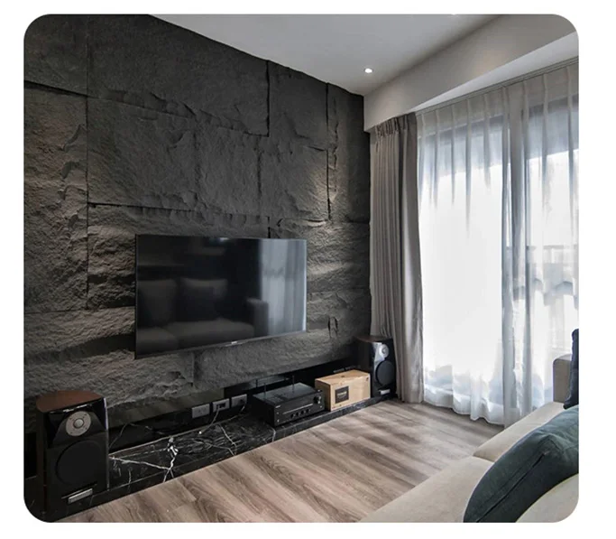 Lifelike Artificial Stone Molds Natural Rubber Silicone PVC Easily Shaped Polyurethane Artificial Stone PU Wall Panel