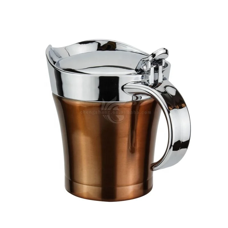 Stainless Steel Insulated Gravy Boat Thermal Vacuum Sauce Serving Jug Kitchen Gravy Pourer Pot