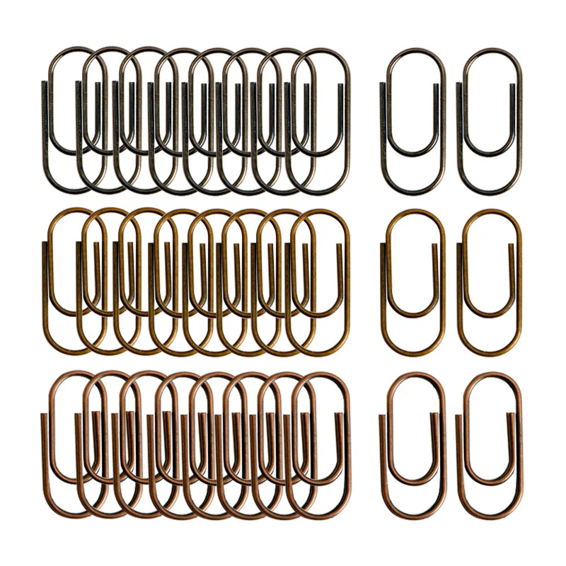 
CNglam 16mm metal plated ancient bronze red ancient bronze black nickel mini small paper clips pack 5000pcs 