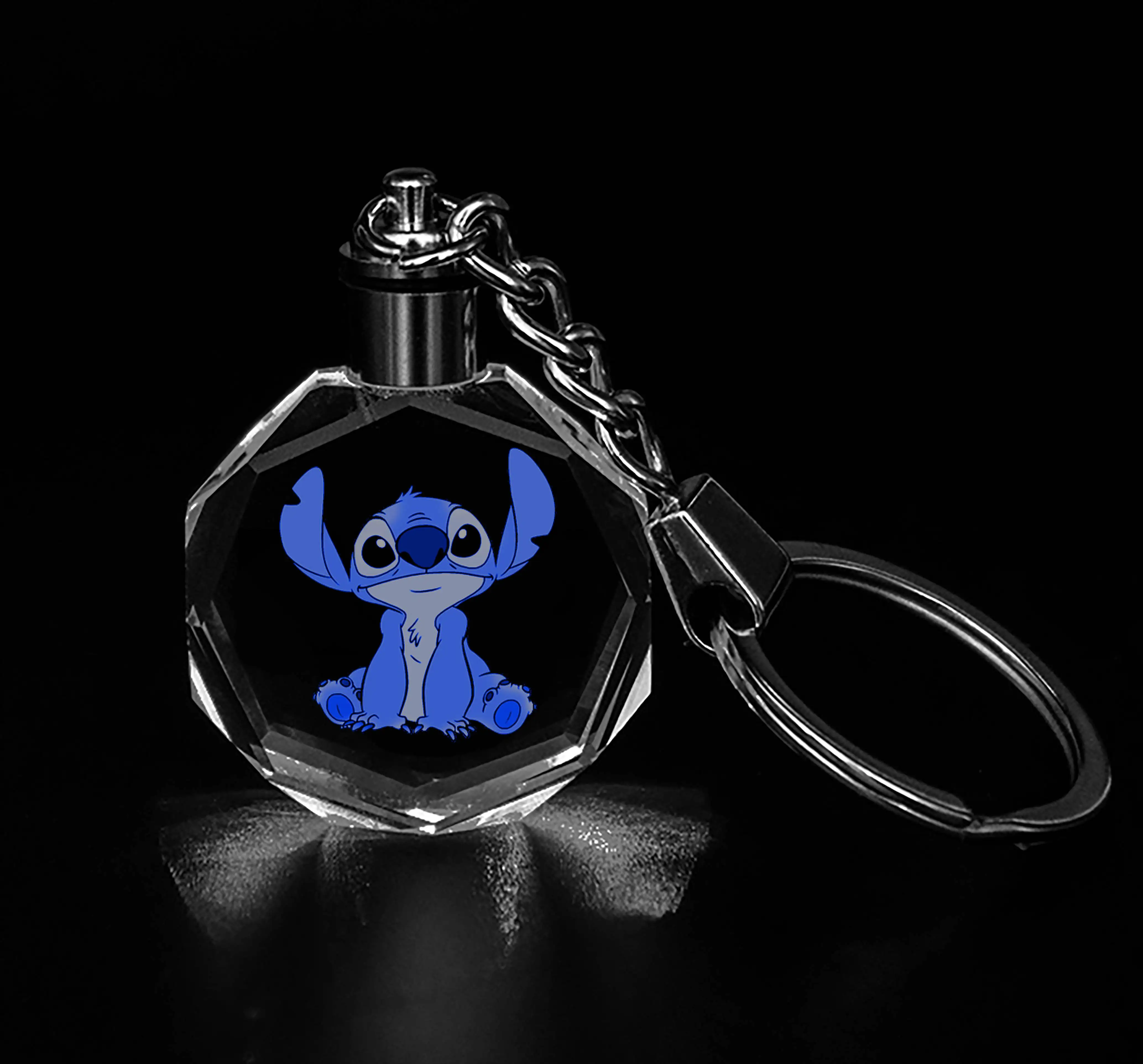 Wholesale custom 3d keychains plush dog keychain hot dog keychain with changeable led light for promotion gift or birthday gift