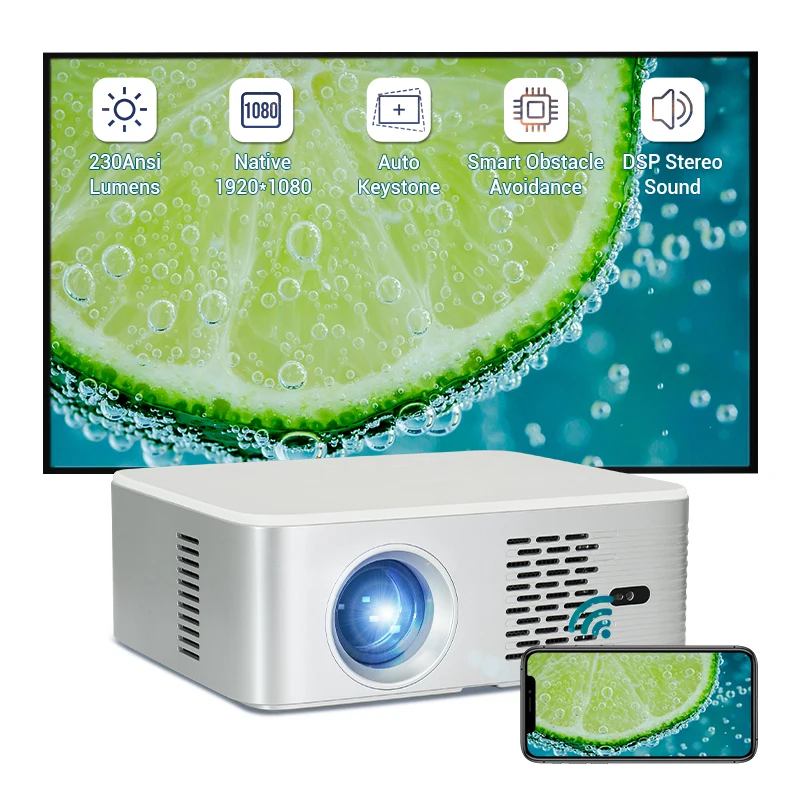 Hotack L003 ЖК мини Proyector 4k видео проектор с разрешением 4K Смарт Android 1080P проектор для домашнего кинотеатра