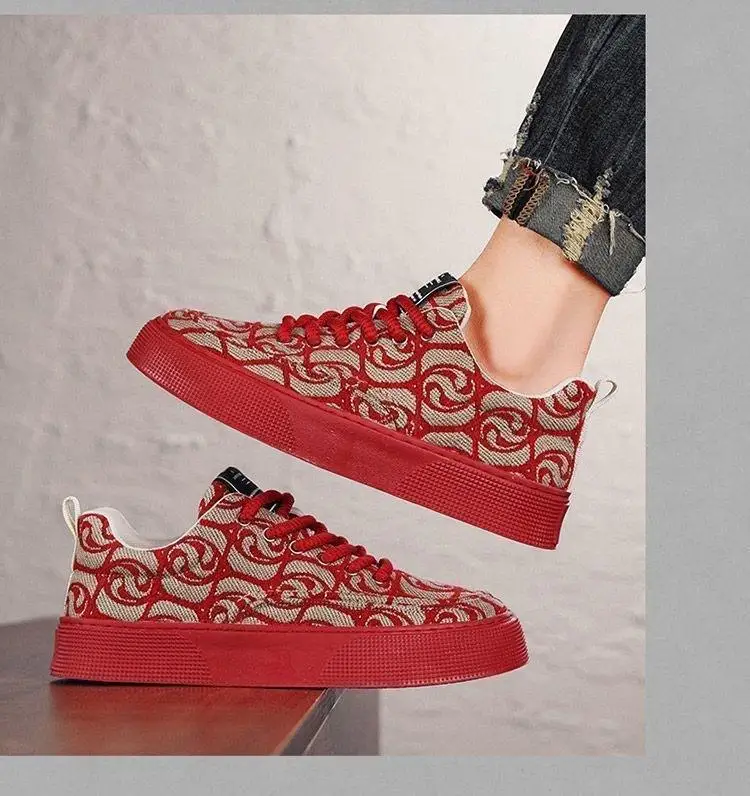 Новый продукт парусиновая обувь новая дышащая тканевая Повседневная Удобная толстая плоская с принтом