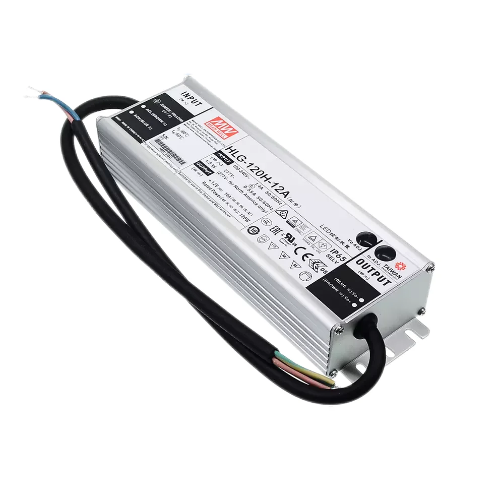 Mean well HLG-120H Series 120W 12V 15V 20V 24V 30V 36V 42V 48V 54V LED Power Supply Waterproof LED Driver For Grow Light